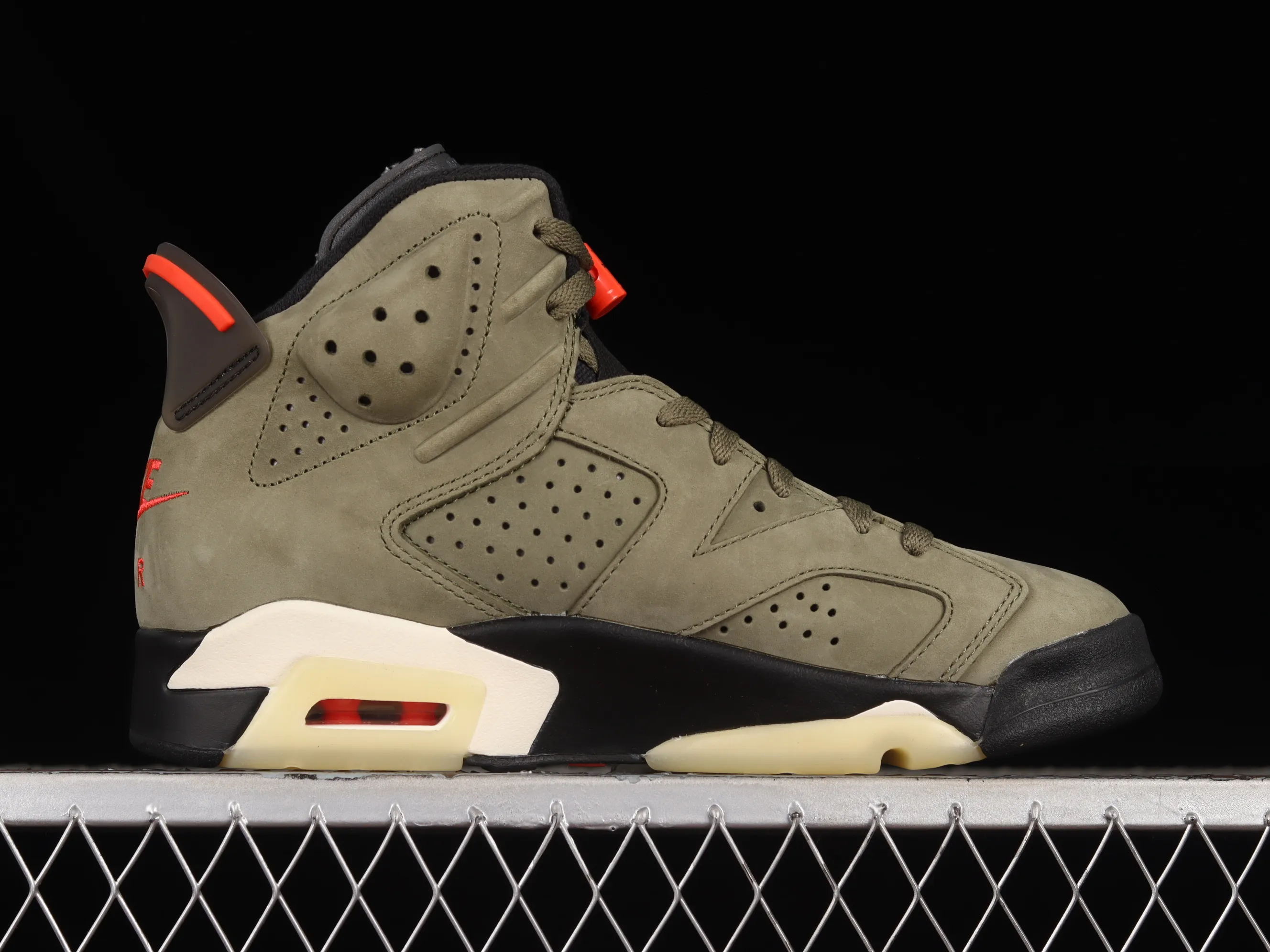 All Categories Air Jordan Jordan Series Basketball Shoes Air Jordan 6 LJR Version Travis Scott x Air Jordan 6 AJ6 TS Joint Pocket Army Green Basketball Shoes CN1084-200